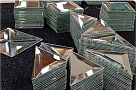 Плитка зеркальная квадратная графитовая