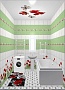 Влагостойкий 3D пол Алые маки 1